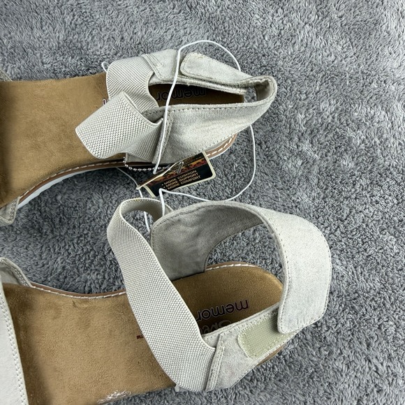 Skechers Memory Foam Womens 10 White‎ Strap Low Wedge Sandals - Picture 6 of 13